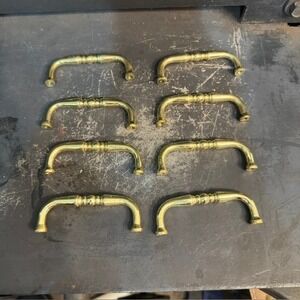 Vintage Brass Drawer Pulls Lot 8‎ Colonial Farmhouse Cabinet Hardware 3in